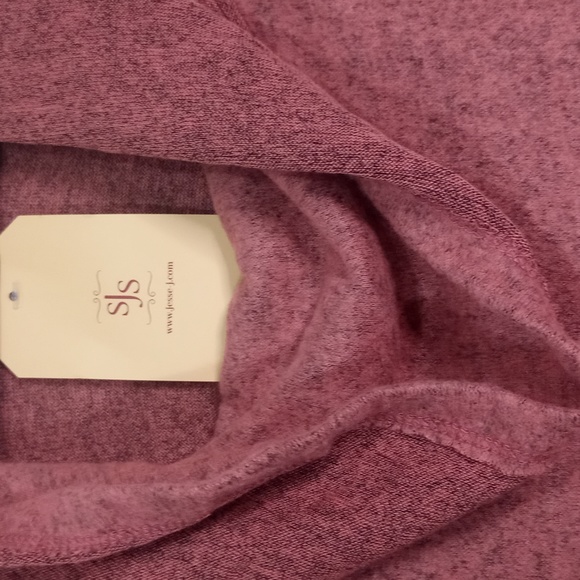 🍂 SJS. Crowl neck Sweater Knit with Button Sleeve & asymmetrical hem Size 1X - Picture 5 of 8